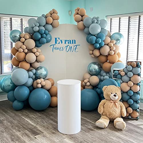 Ballon Girlande Blau Braun, Luftballon Girlande mit Blau Weißer Sand Braun Kaffee Teddybär Ballongirlanden Set, Ballons Party Dekoration Neutral für Geburtstags Hochzeit Bridal Shower Baby Shower Boho Ballon Girlande Blau Braun, Luftballon Girlande mit Blau Weißer Sand Braun Kaffee Teddybär Ballongirlanden Set, Ballons Party Dekoration Neutral für Geburtstags Hochzeit Bridal Shower Baby Shower Boho von Auezona