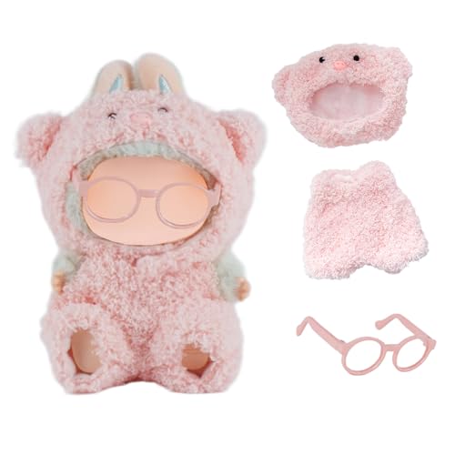 Bekleidung für 17 cm La bubu Puppe, Labubu Kleidung Plüsch für Keychain Puppe 17 cm, Puppenbekleidung Zubehör Set , Geschenke für Kinder Puppenliebhaber Sammler (Puppe Nicht enthalten) von Auezona