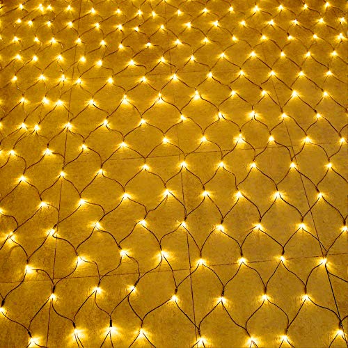 Aufun LED Lichternetz 3x2m 250LEDs Lichterkette Lichterkettennetz 8Modi Lichtervorhang mit Stecker für Halloween Weihnachten Hochzeit Party Innen und Außen Dekoration, Anschließbar, Warmweiß Aufun LED Lichternetz 3x2m 250LEDs Lichterkette Lichterkettennetz 8Modi Lichtervorhang mit Stecker für Halloween Weihnachten Hochzeit Party Innen und Außen Dekoration, Anschließbar, Warmweiß von AufuN