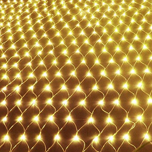 Aufun LED Lichternetz 6 x 4 m Vorhang Lichter Netz Beleuchtung Deko Weihnachten Net lights Halloween, Hochzeit, Party oder Stimmung Lichter 480LEDs Warmweiß Aufun LED Lichternetz 6 x 4 m Vorhang Lichter Netz Beleuchtung Deko Weihnachten Net lights Halloween, Hochzeit, Party oder Stimmung Lichter 480LEDs Warmweiß von AufuN