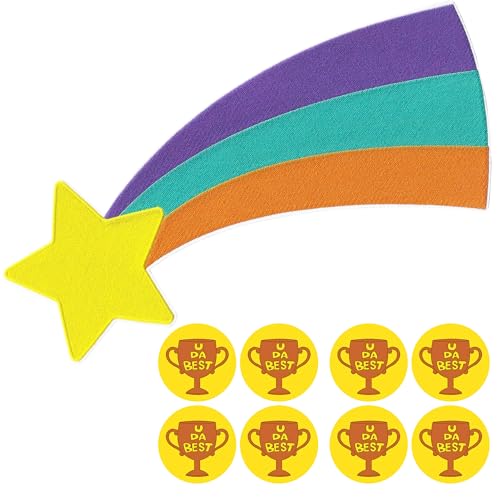 Regenbogen Stern Patch mit Aufklebern Premium bestickte Applikation Halloween Frauen Kostüm Cosplay (Regenbogen Stern) von Auge Mara
