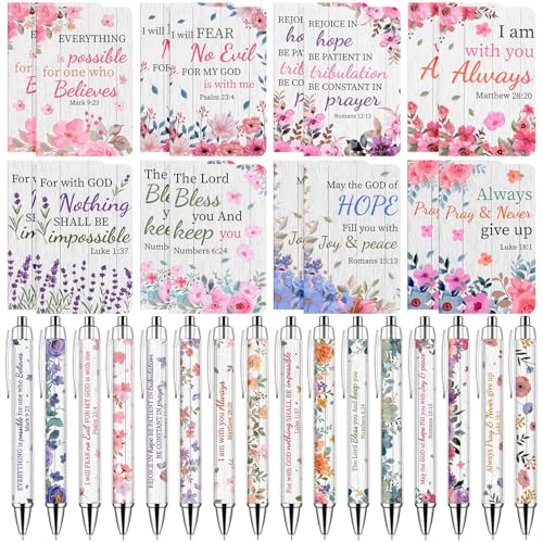 16-teiliges Set christliche Geschenke für Damen und Herren, Bibelvers-Kugelschreiber, religiöse Notizbücher, christliche, religiöse Kirche, Party, Geschenk, Beerdigung, Geschenke für Sonntagsschule 16-teiliges Set christliche Geschenke für Damen und Herren, Bibelvers-Kugelschreiber, religiöse Notizbücher, christliche, religiöse Kirche, Party, Geschenk, Beerdigung, Geschenke für Sonntagsschule von Augenstern