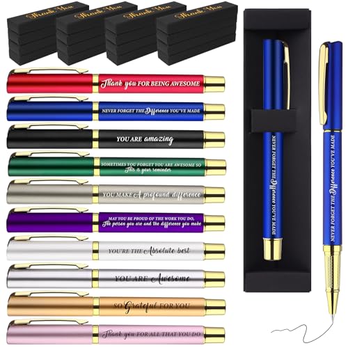30 Sets inspirierende Kugelschreiber mit Dankeschön-Geschenkboxen, motivierendes Zitat, Stift, Bürogeschenk, Abschiedsgeschenk für Kollegen, Krankenschwester, Lehrer, Kollegen, Team, Freiwillige von Augenstern