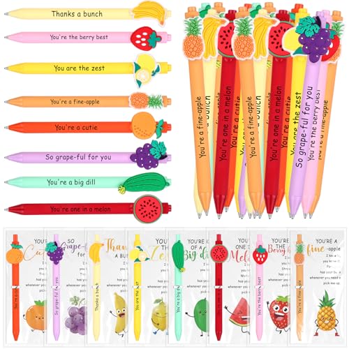 32-teiliges Set mit positiven Obstkugelschreibern, lustige, motivierende Frucht-Kugelschreiber, Bestätigungskarten, Wertschätzungsgeschenke, Teambildung, Partygeschenk, inspirierende Geschenke für 32-teiliges Set mit positiven Obstkugelschreibern, lustige, motivierende Frucht-Kugelschreiber, Bestätigungskarten, Wertschätzungsgeschenke, Teambildung, Partygeschenk, inspirierende Geschenke für von Augenstern
