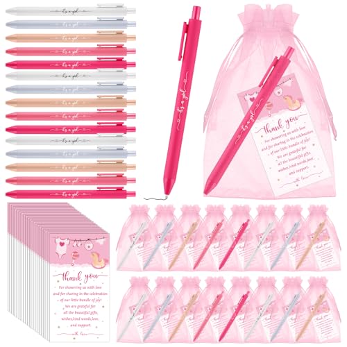 Augenstern 50er-Set Babyparty-Geschenke für Gäste, It's a Girl, Kugelschreiber, Dankeskarten, Organza-Beutel, Babyparty, Geschenke für Büro, Schule, Studenten, Schreiben, Geschlecht, Enthüllung Augenstern 50er-Set Babyparty-Geschenke für Gäste, It's a Girl, Kugelschreiber, Dankeskarten, Organza-Beutel, Babyparty, Geschenke für Büro, Schule, Studenten, Schreiben, Geschlecht, Enthüllung von Augenstern