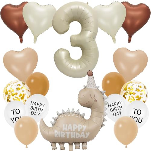 18 Stück Dino Geburtstagsdeko 3 Jahr Set, Dino Luftballon 3. Geburtstag Junge Mädchen, Deko 3. Geburtstag Dinosaurier für Birthday Party 18 Stück Dino Geburtstagsdeko 3 Jahr Set, Dino Luftballon 3. Geburtstag Junge Mädchen, Deko 3. Geburtstag Dinosaurier für Birthday Party von Augesak