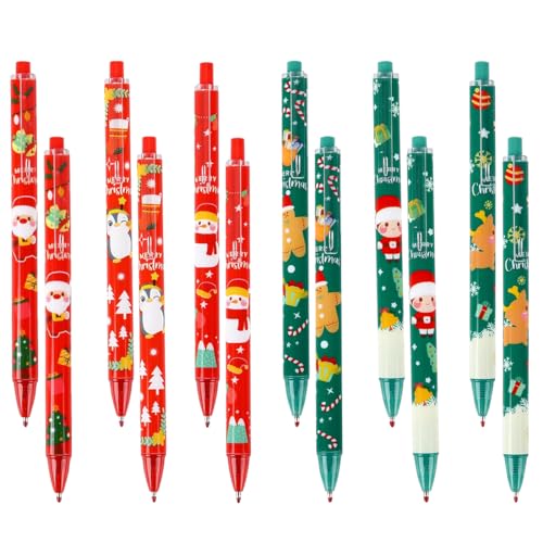 24 Stück Kugelschreiber Weihnachten, Weihnachts Kugelschreiber, Weihnachtsstifte, 0.5mm Druckkugelschreiber, Weihnachtsmann Schreibender Kugelschreiber, Weihnachten Geschenke für Studenten Kinder 24 Stück Kugelschreiber Weihnachten, Weihnachts Kugelschreiber, Weihnachtsstifte, 0.5mm Druckkugelschreiber, Weihnachtsmann Schreibender Kugelschreiber, Weihnachten Geschenke für Studenten Kinder von Augesak