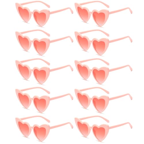 Augesak Retro Herz Sonnenbrille,10 Stück Herzförmige Party Brillen,Sonnenbrille Hochzeit,JGA Sonnenbrille Frauen,Rosa Herzbrille für Party,Halloween,Weihnachten, Hochzeit Augesak Retro Herz Sonnenbrille,10 Stück Herzförmige Party Brillen,Sonnenbrille Hochzeit,JGA Sonnenbrille Frauen,Rosa Herzbrille für Party,Halloween,Weihnachten, Hochzeit von Augesak