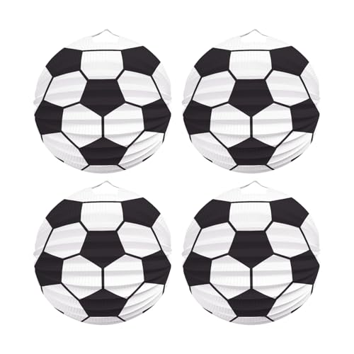 Fußball Laterne,4 Stück Fussball Deko Lampion-Ø 22cm,Fussball Deko Geburtstag Kinder,Fußballl Papierlaterne Rund,Weltmeisterschaft Sport Theme Party Dekoration,Innen und Außendekoration Fußball Laterne,4 Stück Fussball Deko Lampion-Ø 22cm,Fussball Deko Geburtstag Kinder,Fußballl Papierlaterne Rund,Weltmeisterschaft Sport Theme Party Dekoration,Innen und Außendekoration von Augesak