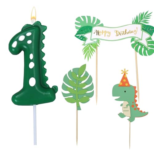Geburtstagskerzen Zahlen 1, Dinosaurie Kerze 1 Geburtstag mit Tortendeko, Kerze 1, Grün Kerzen Zahlen, Dino Happy Birthday Cake Topper, Dino Geburtstag Deko 1 jahre Baby Party Geburtstagskerzen Zahlen 1, Dinosaurie Kerze 1 Geburtstag mit Tortendeko, Kerze 1, Grün Kerzen Zahlen, Dino Happy Birthday Cake Topper, Dino Geburtstag Deko 1 jahre Baby Party von Augesak