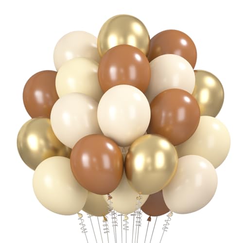 Luftballons Beige Braune, 60 Stück Luftballons Braun Weiß Gold, Beige Ballons Hochzeit Set, Latexballon Aprikose Braun Sandweiß Gold Metallic Helium Ballons für Geburtstag Babyparty Hochzeitsdeko Luftballons Beige Braune, 60 Stück Luftballons Braun Weiß Gold, Beige Ballons Hochzeit Set, Latexballon Aprikose Braun Sandweiß Gold Metallic Helium Ballons für Geburtstag Babyparty Hochzeitsdeko von Augesak