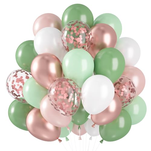 Luftballons Grün Weiß Rosegold 60 Stück, Grüne Luftballons Salbeigrün Helium Ballons Grün Rosegold Latex Ballons Konfetti Luftballon Eukalyptus Grüne für Geburtstag Babyparty Hochzeit Party Dekoration Luftballons Grün Weiß Rosegold 60 Stück, Grüne Luftballons Salbeigrün Helium Ballons Grün Rosegold Latex Ballons Konfetti Luftballon Eukalyptus Grüne für Geburtstag Babyparty Hochzeit Party Dekoration von Augesak