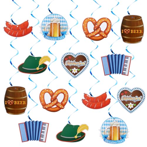 Oktoberfest Deko,28 Stück Bayrische Party Deko Wirbel Spiral Girlande,Foto Requisiten,Brezel Deko Girlande for Oktoberfest Party Bierfest Bayrische Deko Oktoberfest Deko,28 Stück Bayrische Party Deko Wirbel Spiral Girlande,Foto Requisiten,Brezel Deko Girlande for Oktoberfest Party Bierfest Bayrische Deko von Augesak