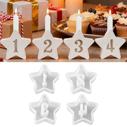 Silikonform Adventszahlen 1-4, Silikonformen Gießformen Adventskranz, Gießform Adventskranz 1-4 für Kerzen, Weihnachten Kerzenformen Gipsformen zum Gießen, Epoxidharz Formen für DIY Bastelarbeiten Silikonform Adventszahlen 1-4, Silikonformen Gießformen Adventskranz, Gießform Adventskranz 1-4 für Kerzen, Weihnachten Kerzenformen Gipsformen zum Gießen, Epoxidharz Formen für DIY Bastelarbeiten von Augesak