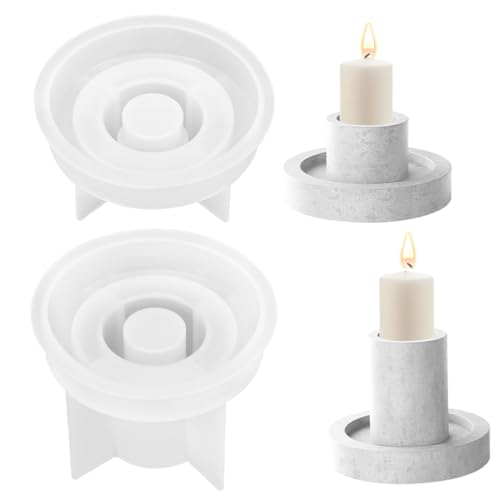 Silikonformen Gießformen Kerzenhalter, 2 Stück Rayher Silikon Gießform Kerzenhalter, Silikon Formen zum Gießen, Gießformen Silikon Kerzenständer, Silikonform Kerzenhalter für Stabkerzen und Teelichter Silikonformen Gießformen Kerzenhalter, 2 Stück Rayher Silikon Gießform Kerzenhalter, Silikon Formen zum Gießen, Gießformen Silikon Kerzenständer, Silikonform Kerzenhalter für Stabkerzen und Teelichter von Augesak