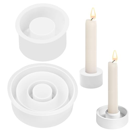 Silikonformen Gießformen Kerzenhalter, 2 Stück Rayher Silikon Gießform Kerzenhalter, Silikon Formen zum Gießen, Gießformen Silikon Kerzenständer, Silikonform Kerzenhalter für Stabkerzen und Teelichter Silikonformen Gießformen Kerzenhalter, 2 Stück Rayher Silikon Gießform Kerzenhalter, Silikon Formen zum Gießen, Gießformen Silikon Kerzenständer, Silikonform Kerzenhalter für Stabkerzen und Teelichter von Augesak