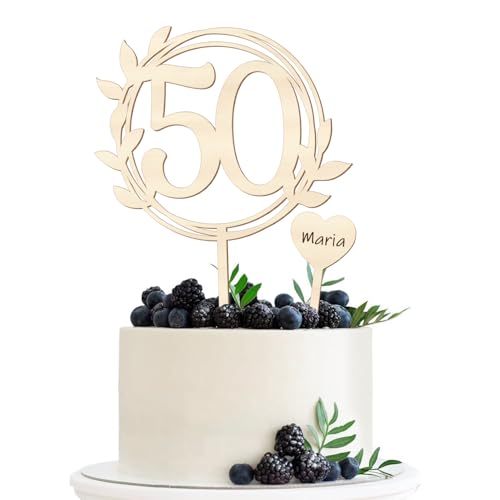 Tortendeko 50 Geburtstag Frau Mann, Cake Topper 50 Geburtstag Deko, Holz Happy 50th Birthday Kuchendeko, Geburtstagsdeko für 50. Geburtstags Frauen Männer Tortendeko Tortendeko 50 Geburtstag Frau Mann, Cake Topper 50 Geburtstag Deko, Holz Happy 50th Birthday Kuchendeko, Geburtstagsdeko für 50. Geburtstags Frauen Männer Tortendeko von Augesak