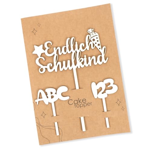Tortendeko Einschulung, Holz Endlich Schulkind Tortendeko Kuchen Deko Einschulung Cake Topper Schulkind Kuchen Deko Torten Topper ABC 123 Kuchendeko Schulanfang für Mädchen Junge Schuleinführung Party Tortendeko Einschulung, Holz Endlich Schulkind Tortendeko Kuchen Deko Einschulung Cake Topper Schulkind Kuchen Deko Torten Topper ABC 123 Kuchendeko Schulanfang für Mädchen Junge Schuleinführung Party von Augesak
