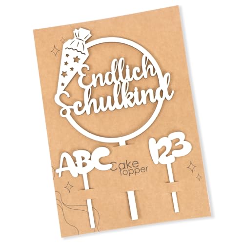 Tortendeko Einschulung, Kuchen Deko Einschulung Holz Endlich Schulkind Tortendeko Cake Topper Schulkind Kuchen Deko Torten Topper ABC 123 Kuchendeko Schulanfang für Mädchen Junge Schuleinführung Party Tortendeko Einschulung, Kuchen Deko Einschulung Holz Endlich Schulkind Tortendeko Cake Topper Schulkind Kuchen Deko Torten Topper ABC 123 Kuchendeko Schulanfang für Mädchen Junge Schuleinführung Party von Augesak