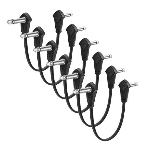 Augioth 6 Pack 30 cm 12 Zoll niedriges Profil Gitarre Patch Kabel von Augioth
