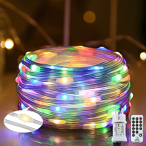 220 LED Lichterkette außen, 25M/8 Modi, PVC wasserdichte lichterketten, mit Timing-Fernbedienung und Intelligenter Stecker, für drinnen/draußen, Weihnachtsfeiern, balkon, Hochzeiten, Partys. 220 LED Lichterkette außen, 25M/8 Modi, PVC wasserdichte lichterketten, mit Timing-Fernbedienung und Intelligenter Stecker, für drinnen/draußen, Weihnachtsfeiern, balkon, Hochzeiten, Partys. von Augone