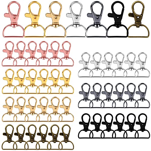50 Stück Schlüsselanhänger Drehverschlüsse Lanyard Karabinerhaken Karabinerverschluss Schlüsselketten-Clip Schlüsselring für Schlüsselanhänger (2cm Innenbreite) (Mehrfarbig) von Augshy