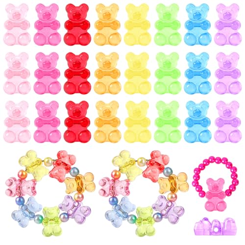 Augshy 300 Stück Acryl-Bär-Perlen, gemischte Farben, klare Süßigkeitenbär-Perlen für Schmuckherstellung, DIY, Freundschaftsarmband, Halskette, Zubehör, Handwerk, Party-Dekoration Augshy 300 Stück Acryl-Bär-Perlen, gemischte Farben, klare Süßigkeitenbär-Perlen für Schmuckherstellung, DIY, Freundschaftsarmband, Halskette, Zubehör, Handwerk, Party-Dekoration von Augshy