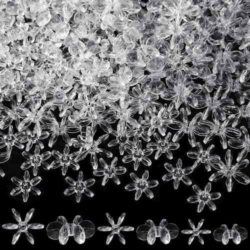 Augshy Weihnachtsperlen-Set, 400 transparente Kristallperlen zum Basteln, für Weihnachtsbaumkranz, Zuckerstange, Urlaubsdekorationen von Augshy