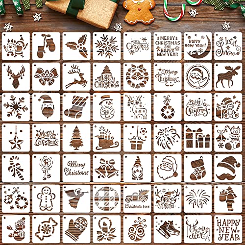 Weihnachten Schablonen, Augshy 56 Stück Kleine Weihnachtsschablonen Kunststoff Weihnachten Malschablonen DIYWeihnachtsmuster Zeichenschablonen für Scrapbooking Wand Boden Deko Weihnachten Schablonen, Augshy 56 Stück Kleine Weihnachtsschablonen Kunststoff Weihnachten Malschablonen DIYWeihnachtsmuster Zeichenschablonen für Scrapbooking Wand Boden Deko von Augshy