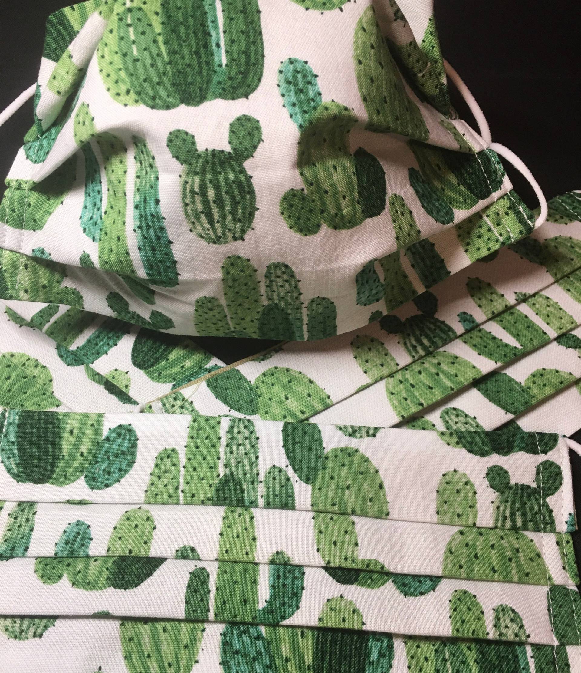 Kaktus Gesichtsmaske - Mundbedeckung ~ Mit Oder Ohne Nasenbügel 2 Schichten Wendbar Waschbar Verstellbar von AugustReinllc