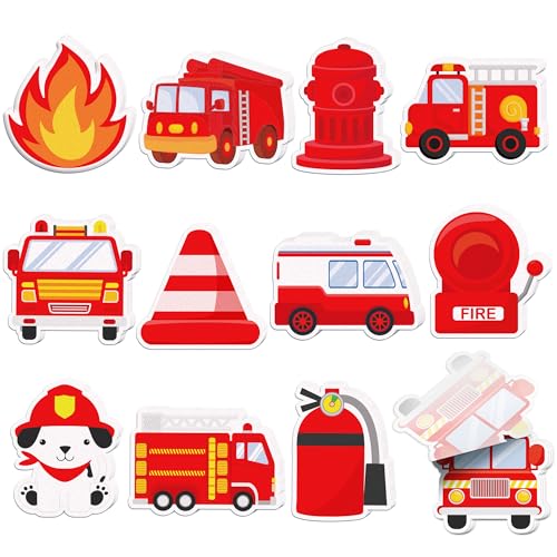 12 Blöcke, 240 Blatt Feuerwehrauto-Haftnotizen, Feuerwehrauto-Rettungs-Themen-Aufkleber für Feuerwehrmann, Geburtstagsparty, Feuerwehrauto und Feuerwehrmann, Partyzubehör, Büro-Schulzubehör 12 Blöcke, 240 Blatt Feuerwehrauto-Haftnotizen, Feuerwehrauto-Rettungs-Themen-Aufkleber für Feuerwehrmann, Geburtstagsparty, Feuerwehrauto und Feuerwehrmann, Partyzubehör, Büro-Schulzubehör von Augweyang