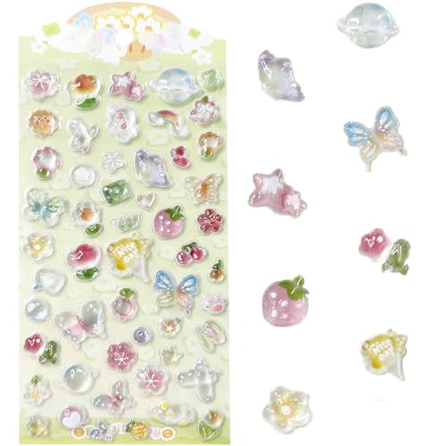 Auiremrti 3D-süße Aufkleber,Cartoon-Schmetterling,Blumen,Grüne Früchte,Puff-Aufkleber,Mini-Puffy,Wiederverwendbar,Für Sammelalben,Planer,Tagebücher,Laptops,Handyhüllen Auiremrti 3D-süße Aufkleber,Cartoon-Schmetterling,Blumen,Grüne Früchte,Puff-Aufkleber,Mini-Puffy,Wiederverwendbar,Für Sammelalben,Planer,Tagebücher,Laptops,Handyhüllen von Auiremrti