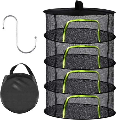 4-Layer Trockennetze Zum Aufhängen, Faltbares Trockennetz, Herbs, Drying Nets, Layers Mesh Hanging Drying Net for Plants, Vegetables, Herbs, Buds von Auirshiky