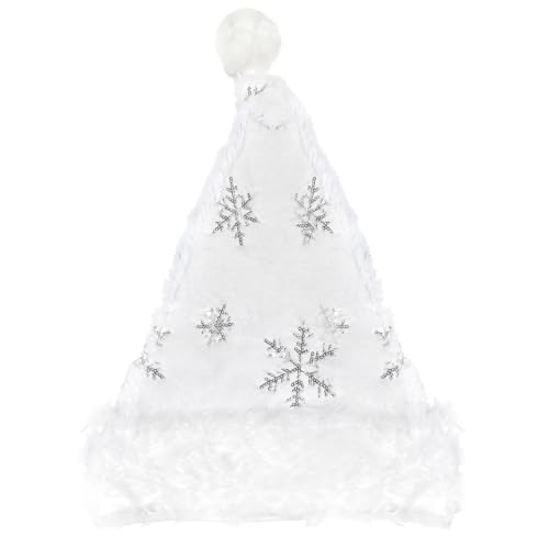Weihnachtsmütze Erwachsene Nikolausmütze Plüsche Christmas Hat Samt Weihnachtsmützen Santa Mütze Weihnachtsmann mütze Weihnachtshut Damen Herren mit gestickten Schneeflocken-Pailletten Einheitsgröße Weihnachtsmütze Erwachsene Nikolausmütze Plüsche Christmas Hat Samt Weihnachtsmützen Santa Mütze Weihnachtsmann mütze Weihnachtshut Damen Herren mit gestickten Schneeflocken-Pailletten Einheitsgröße von Auirshiky