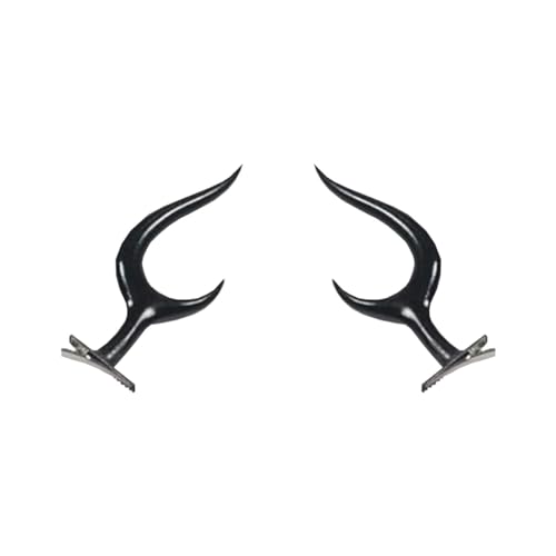 Hazbin Hotel Cosplay Requisiten Alastor Brille & Teufelshörner Haarnadel für Kostüme Zubehör Anime Hazbin Hotel Merch Halloween Maskerade Party Requisiten (Teufelshörner Haarnadel) von Aulande