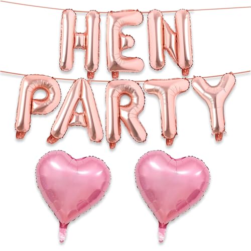 Auliuse Luftballons für Junggesellinnenabschied, Folienherz, Roségold, Junggesellinnenabschied, Zubehör für Junggesellinnenabschied, Brautparty, Hochzeitsdusche von Auliuse