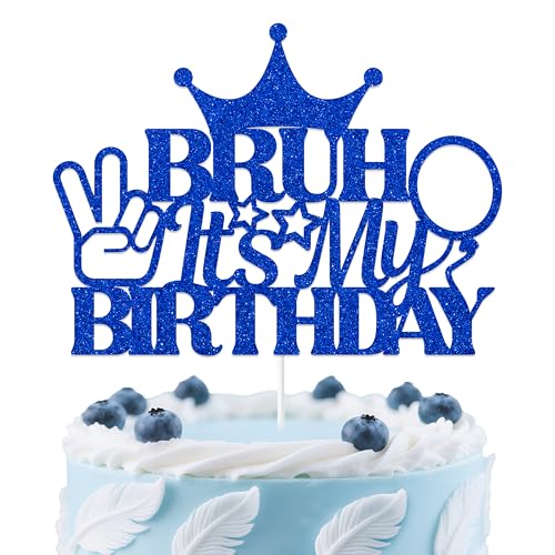 Blauer Bruh Tortenaufsatz mit Aufschrift "It's My Birthday Era", "Go Shawty It's Your Bday", Party-Dekoration, Bruh Teenager 12., 13., 14., 15. Geburtstag Blauer Bruh Tortenaufsatz mit Aufschrift "It's My Birthday Era", "Go Shawty It's Your Bday", Party-Dekoration, Bruh Teenager 12., 13., 14., 15. Geburtstag von Aumccxz