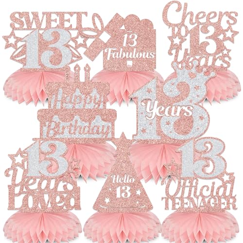 OMG Ur a Teenager Geburtstag Mittelstück Waben 13 & Fabulous, 13. Geburtstag Dekorationen für Mädchen, OMG Ur a Teenager Geburtstag Party Decor Supplies Roségold & Silber 8 Stück OMG Ur a Teenager Geburtstag Mittelstück Waben 13 & Fabulous, 13. Geburtstag Dekorationen für Mädchen, OMG Ur a Teenager Geburtstag Party Decor Supplies Roségold & Silber 8 Stück von Aumccxz