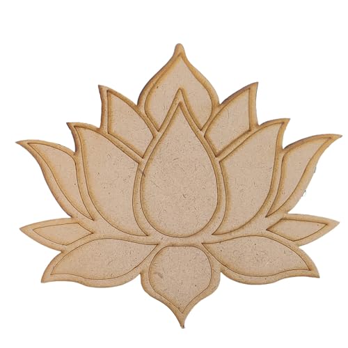 Aumni Crafts Vormarkierte, lasergeschnittene MDF-Ausschnitte, 15,2 x 14,9 cm, Lotusblüte, 3 mm dick, Holzformen, Basis für Bastelarbeiten, Malerei, Kunst, Wandbehang, Dekoration, Geschenke, 1 Stück Aumni Crafts Vormarkierte, lasergeschnittene MDF-Ausschnitte, 15,2 x 14,9 cm, Lotusblüte, 3 mm dick, Holzformen, Basis für Bastelarbeiten, Malerei, Kunst, Wandbehang, Dekoration, Geschenke, 1 Stück von Aumni Crafts