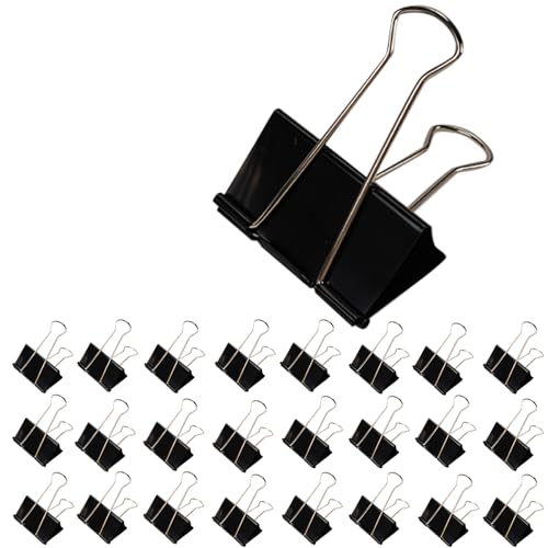 Aumsica Jumbo-Binder-Clips, 7,6 cm, extra große Binder-Clips, 24 Stück, robuste Büroklammern für Papier, Dokumente, Schul- und Bürobedarf (61 cm, 7,6 cm) von Aumsica