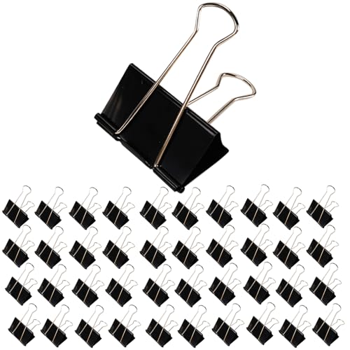 Jumbo-Binder-Clips, 6,1 cm, extra große Binder-Clips, 42 Stück, robuste Büroklammern für Papier, Dokumente, Schul- und Bürobedarf von Aumsica
