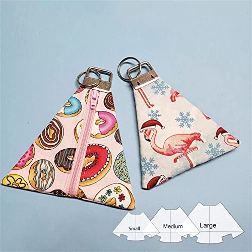 3 Sizes Cute Key Pouch Template Set,Quilting Rulers and Templates,Transparent Quilting Templates for DIY Kitchen Art Craft Acrylic Stencil Cut On Fold Template Sewing (Mixed) von Aumude