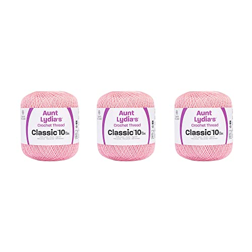 Aunt Lydia 154.0401P03 Klassisch Garn, Baumwolle, Orchid Pink, 3 Pack, 3 stück von Aunt Lydia's