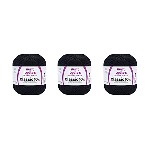 Aunt Lydia 151.0012P03 Wert Garn, Baumwolle, schwarz, 3 Pack, 3 Count von Aunt Lydia
