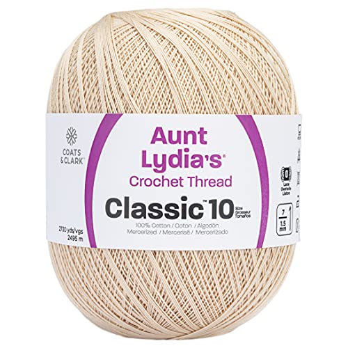Aunt Lydia 153.0226 Jumbo Häkel-Baumwolle, natur von Red Heart
