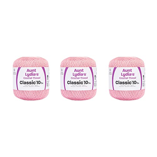 Aunt Lydia 154.0401P03 Klassisch Garn, Baumwolle, Orchid Pink, 3 Pack, 3 stück von Aunt Lydia's