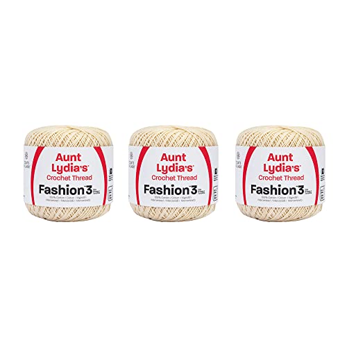 Aunt Lydia Modisches Garn, 3er-Pack, Brautweiß, 3 Stück Aunt Lydia Modisches Garn, 3er-Pack, Brautweiß, 3 Stück von Aunt Lydia