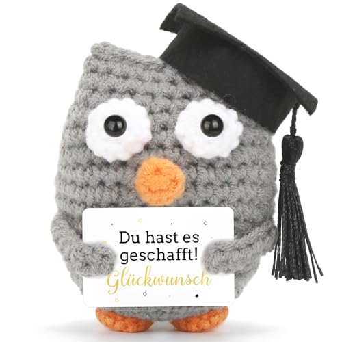 Aurasky Gestrickte Eule mit Diplom und Glückwunschkarten, Kreative Strickwolle Eule Puppe, Abschluss Geschenk für ABI Bachelor Master Doktor Abschlussfeier Aurasky Gestrickte Eule mit Diplom und Glückwunschkarten, Kreative Strickwolle Eule Puppe, Abschluss Geschenk für ABI Bachelor Master Doktor Abschlussfeier von Aurasky