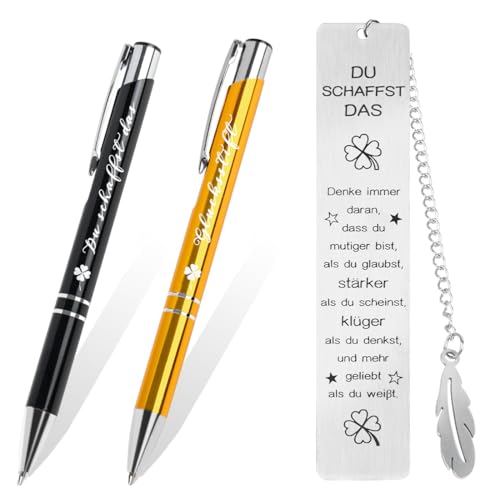 Aurasky Mutmacher Geschenk Set, Kugelschreiber mit Gravur, Du Schaffst Das Glücksbringer, Aufmunterung Geschenke für Familie Freund Kollege Prüfung Gute Besserung Abschied Abschied Aurasky Mutmacher Geschenk Set, Kugelschreiber mit Gravur, Du Schaffst Das Glücksbringer, Aufmunterung Geschenke für Familie Freund Kollege Prüfung Gute Besserung Abschied Abschied von Aurasky