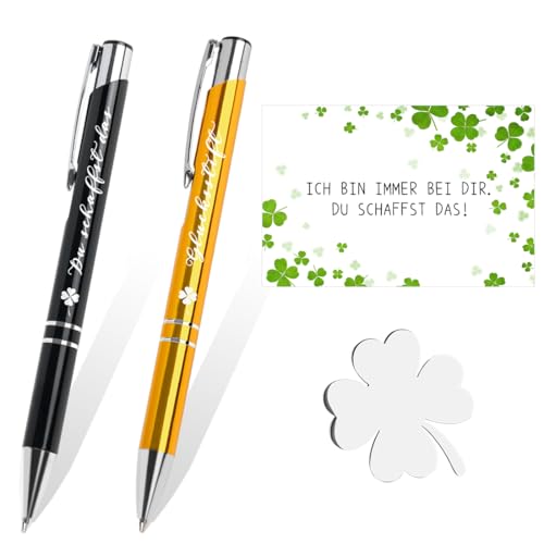 Aurasky Mutmacher Geschenk Set, Kugelschreiber mit Gravur, Glücksbringer Kleeblatt, Du Schaffst Das, Aufmunterung Geschenke für Familie Freund Kollege Prüfung Gute Besserung Abschied Aurasky Mutmacher Geschenk Set, Kugelschreiber mit Gravur, Glücksbringer Kleeblatt, Du Schaffst Das, Aufmunterung Geschenke für Familie Freund Kollege Prüfung Gute Besserung Abschied von Aurasky